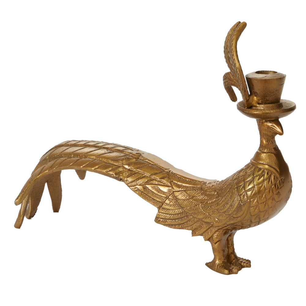E+E Pheasant Candlestick – 13"x 4.75"x 10"