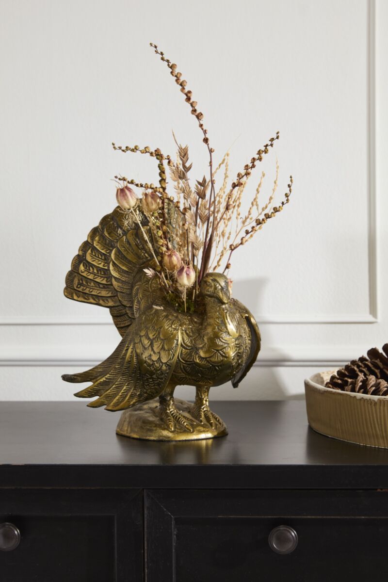 Autumn Turkey Vase